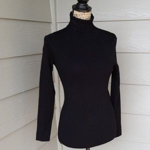 Black turtle neck sweater